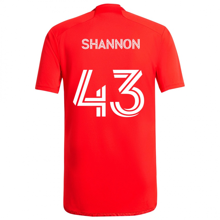 Niño Camiseta Jaylen Shannon #43 Rojo Blanco 1ª Equipación 2024/25 La Camisa Chile