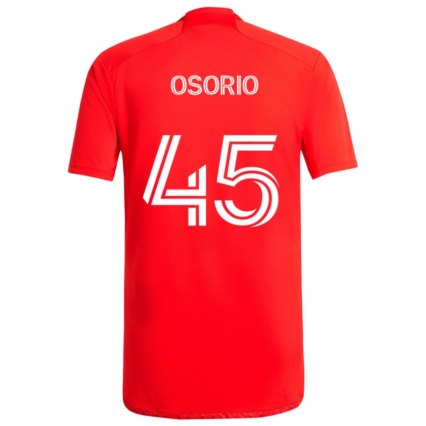 Niño Camiseta Harold Osorio #45 Rojo Blanco 1ª Equipación 2024/25 La Camisa Chile