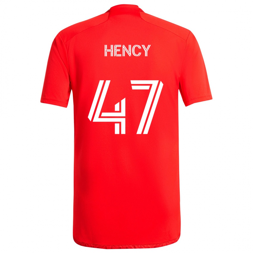 Niño Camiseta Billy Hency #47 Rojo Blanco 1ª Equipación 2024/25 La Camisa Chile