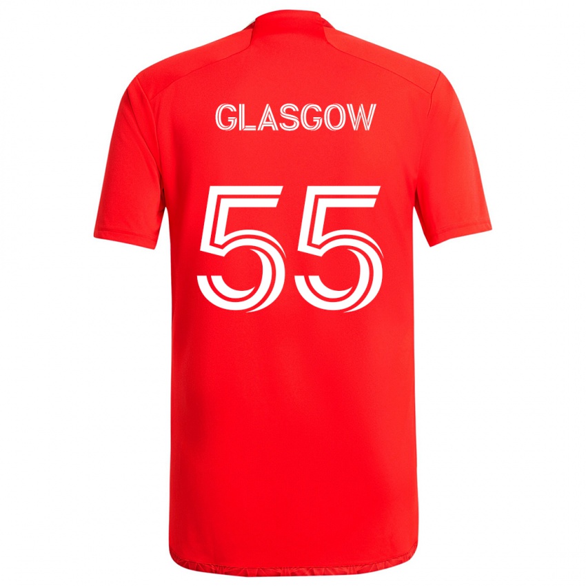 Niño Camiseta Omari Glasgow #55 Rojo Blanco 1ª Equipación 2024/25 La Camisa Chile