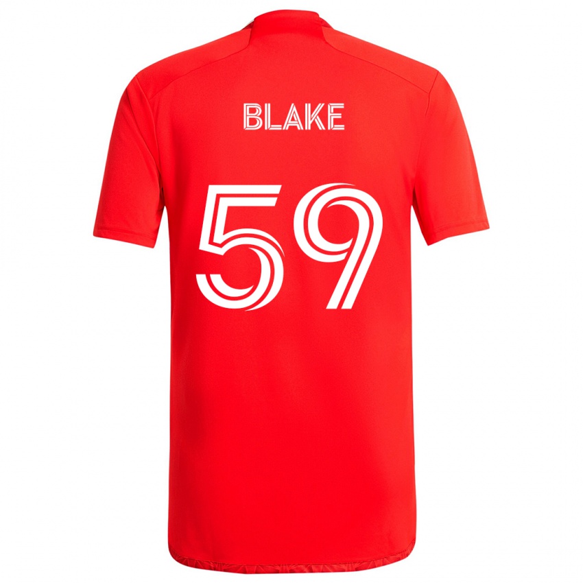 Niño Camiseta Romain Blake #59 Rojo Blanco 1ª Equipación 2024/25 La Camisa Chile