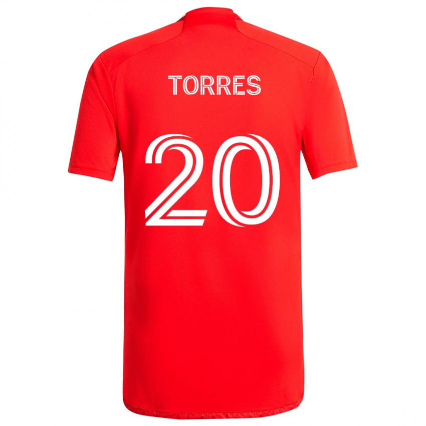 Niño Camiseta Jairo Torres #20 Rojo Blanco 1ª Equipación 2024/25 La Camisa Chile