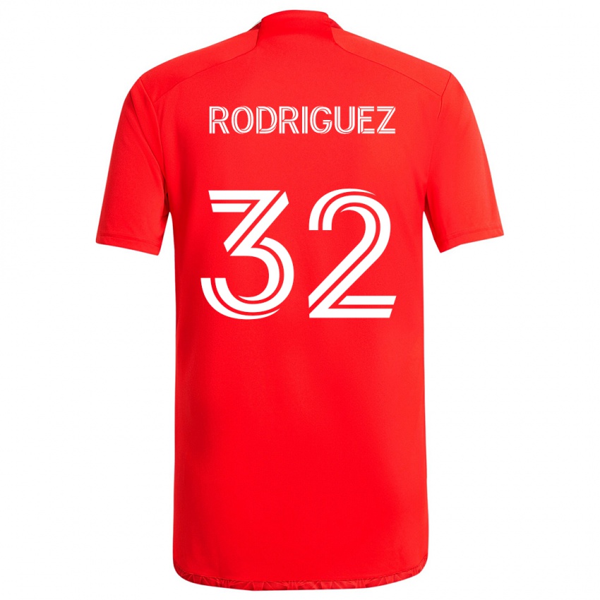 Niño Camiseta Missael Rodríguez #32 Rojo Blanco 1ª Equipación 2024/25 La Camisa Chile