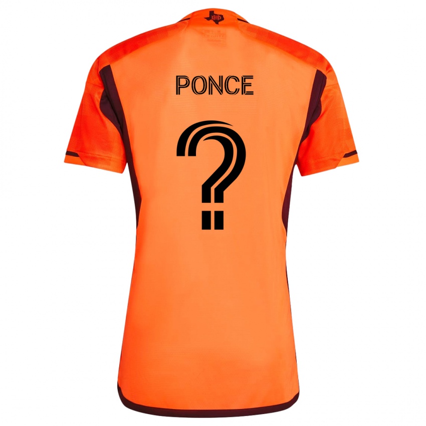 Niño Camiseta Ezequiel Ponce #0 Naranja Negro 1ª Equipación 2024/25 La Camisa Chile