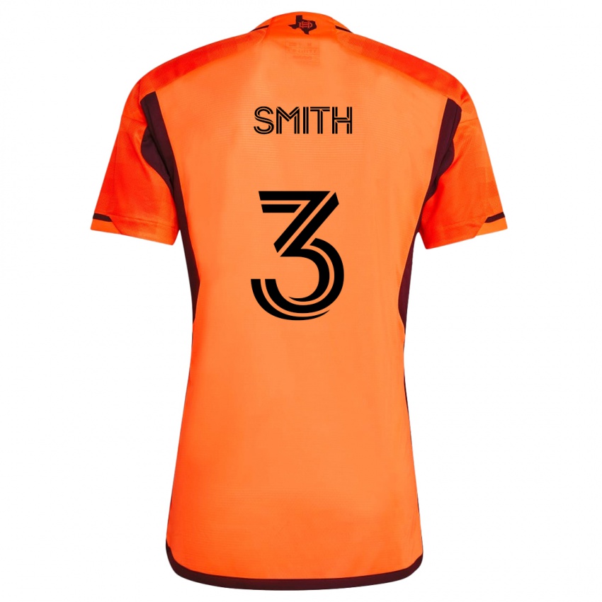 Niño Camiseta Brad Smith #3 Naranja Negro 1ª Equipación 2024/25 La Camisa Chile