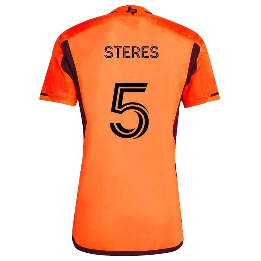 Niño Camiseta Daniel Steres #5 Naranja Negro 1ª Equipación 2024/25 La Camisa Chile