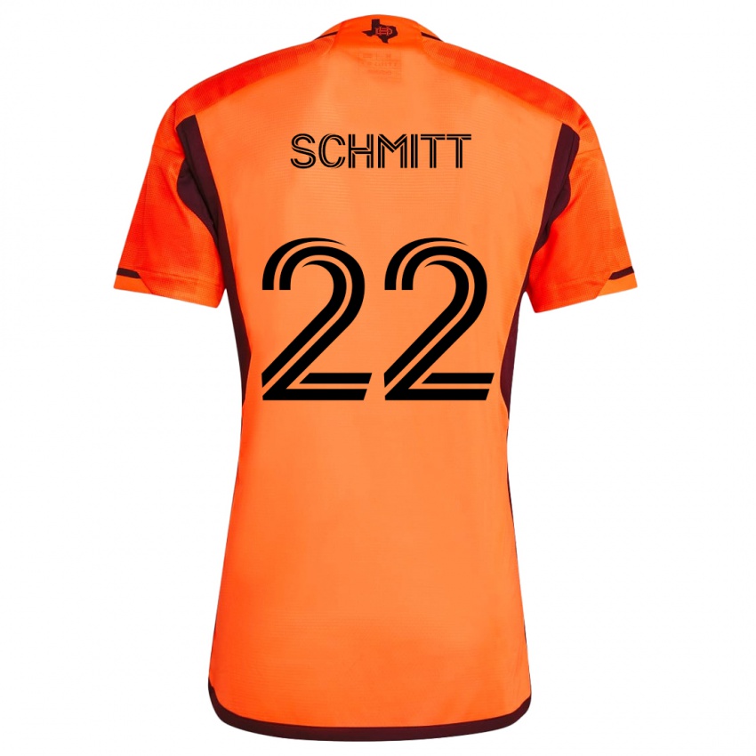 Niño Camiseta Tate Schmitt #22 Naranja Negro 1ª Equipación 2024/25 La Camisa Chile