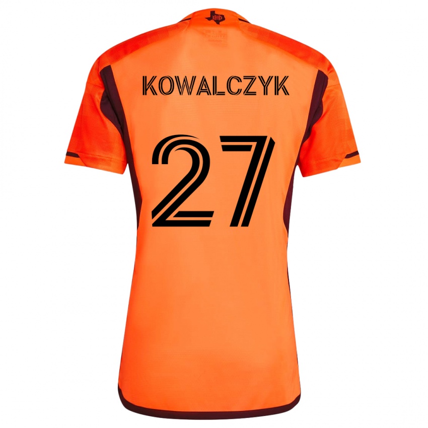 Niño Camiseta Sebastian Kowalczyk #27 Naranja Negro 1ª Equipación 2024/25 La Camisa Chile