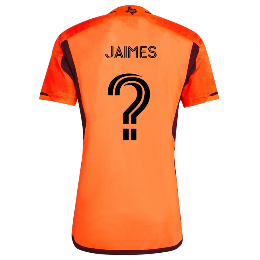 Niño Camiseta Angel Jaimes #0 Naranja Negro 1ª Equipación 2024/25 La Camisa Chile