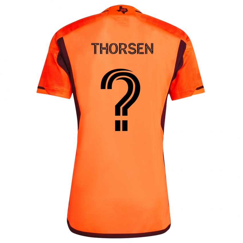 Niño Camiseta Liam Thorsen #0 Naranja Negro 1ª Equipación 2024/25 La Camisa Chile