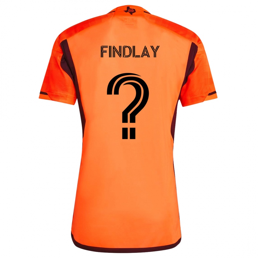 Niño Camiseta Maddox Findlay #0 Naranja Negro 1ª Equipación 2024/25 La Camisa Chile