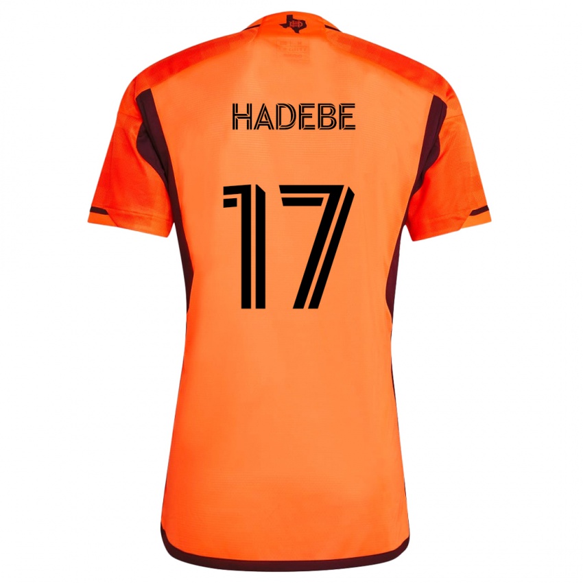 Niño Camiseta Teenage Hadebe #17 Naranja Negro 1ª Equipación 2024/25 La Camisa Chile