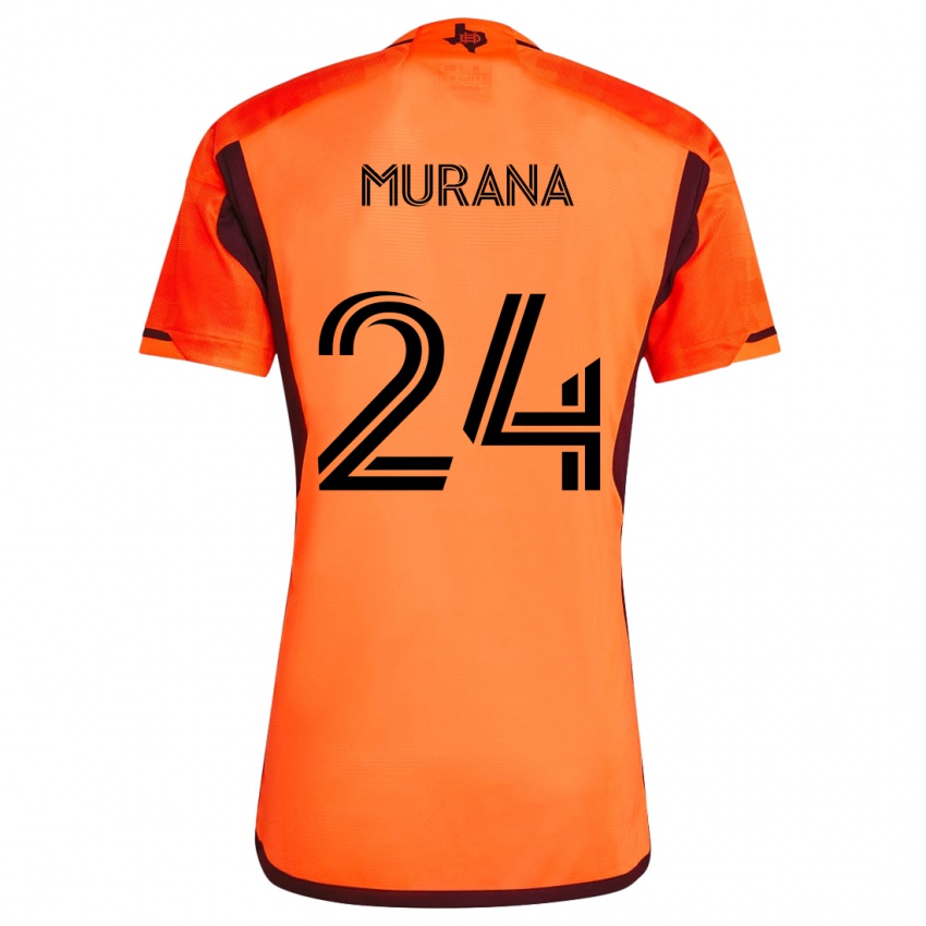 Niño Camiseta Mujeeb Murana #24 Naranja Negro 1ª Equipación 2024/25 La Camisa Chile