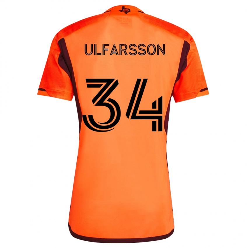 Niño Camiseta Thor Úlfarsson #34 Naranja Negro 1ª Equipación 2024/25 La Camisa Chile