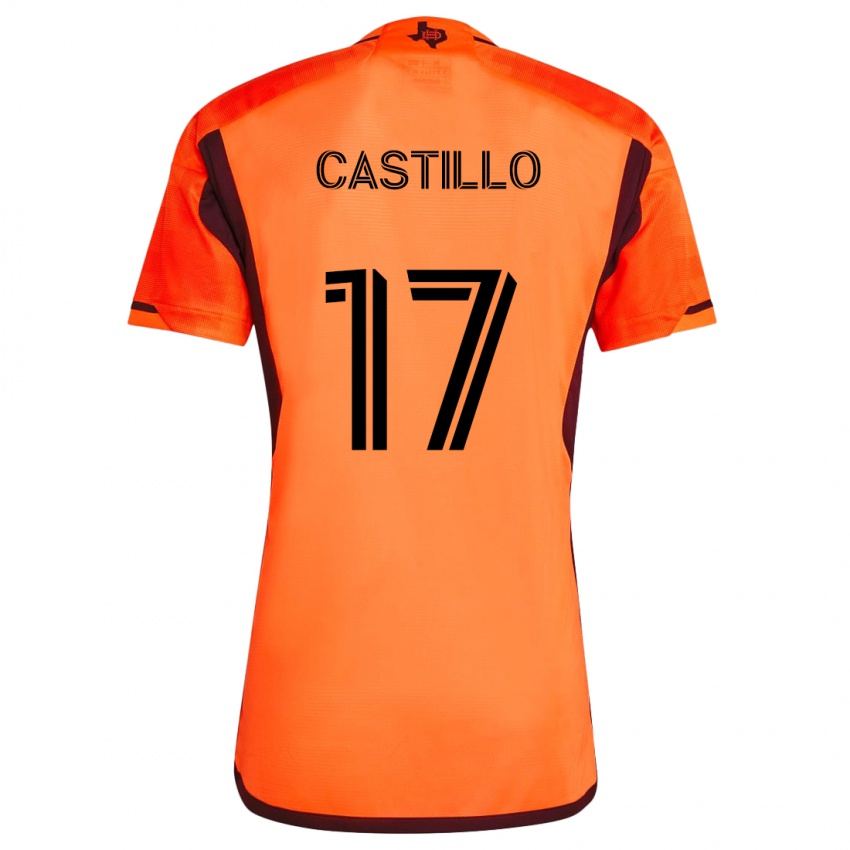 Niño Camiseta Joyner Castillo #17 Naranja Negro 1ª Equipación 2024/25 La Camisa Chile