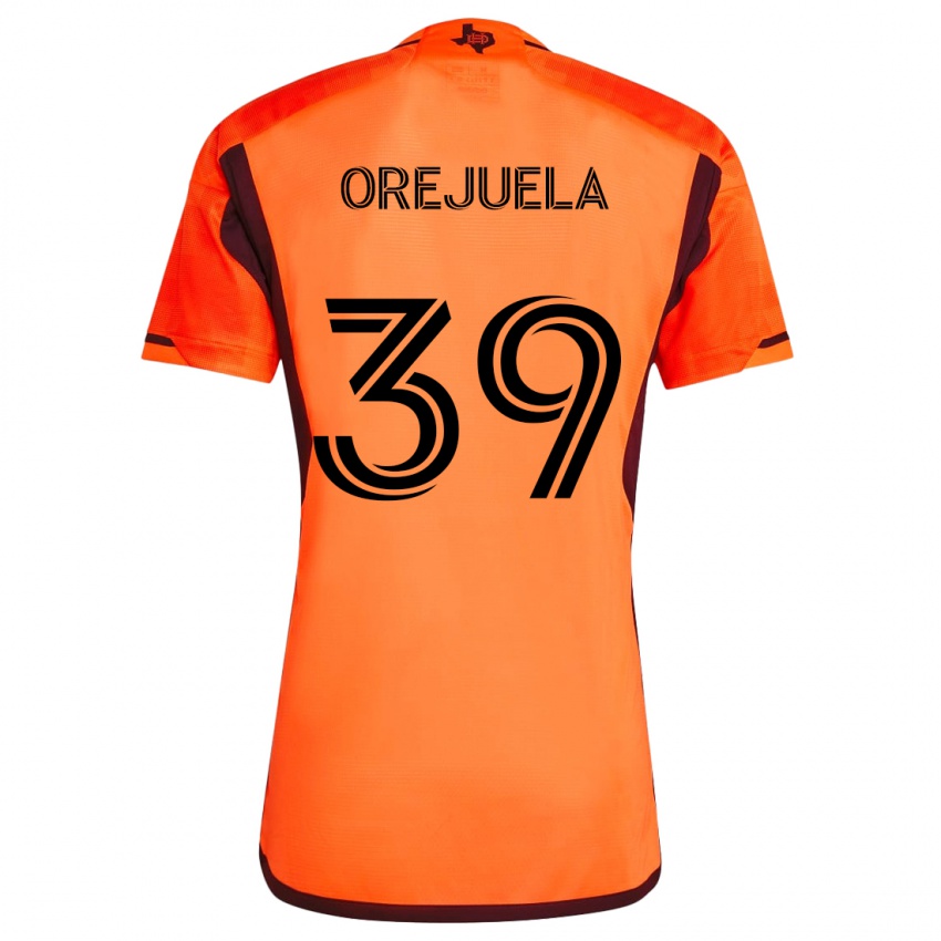 Niño Camiseta Jesus Orejuela #39 Naranja Negro 1ª Equipación 2024/25 La Camisa Chile