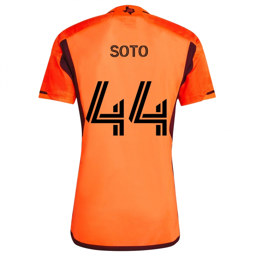 Niño Camiseta Ezekiel Soto #44 Naranja Negro 1ª Equipación 2024/25 La Camisa Chile