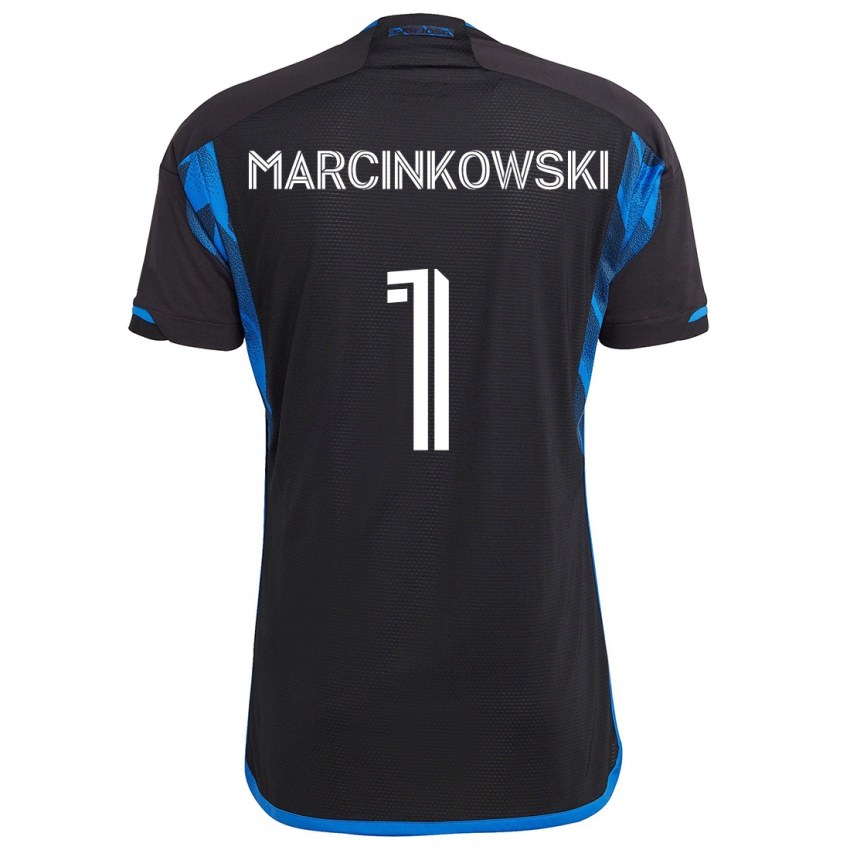 Niño Camiseta Jt Marcinkowski #1 Azul Negro 1ª Equipación 2024/25 La Camisa Chile