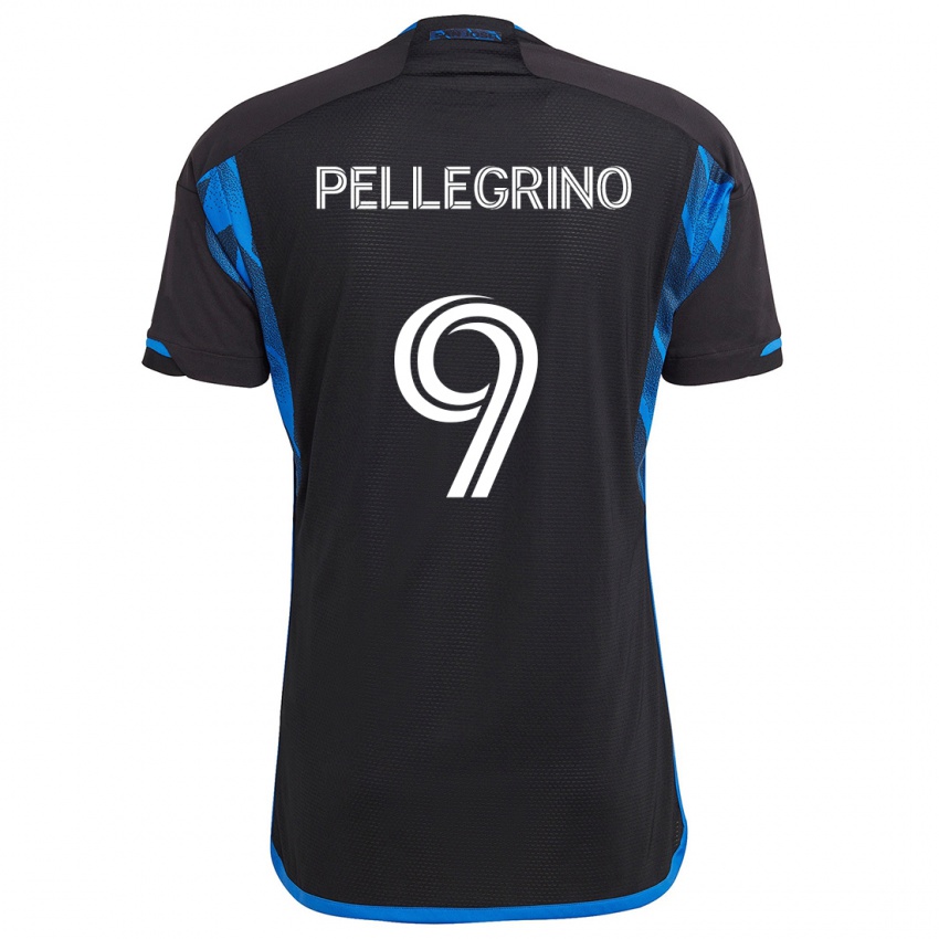 Niño Camiseta Amahl Pellegrino #9 Azul Negro 1ª Equipación 2024/25 La Camisa Chile