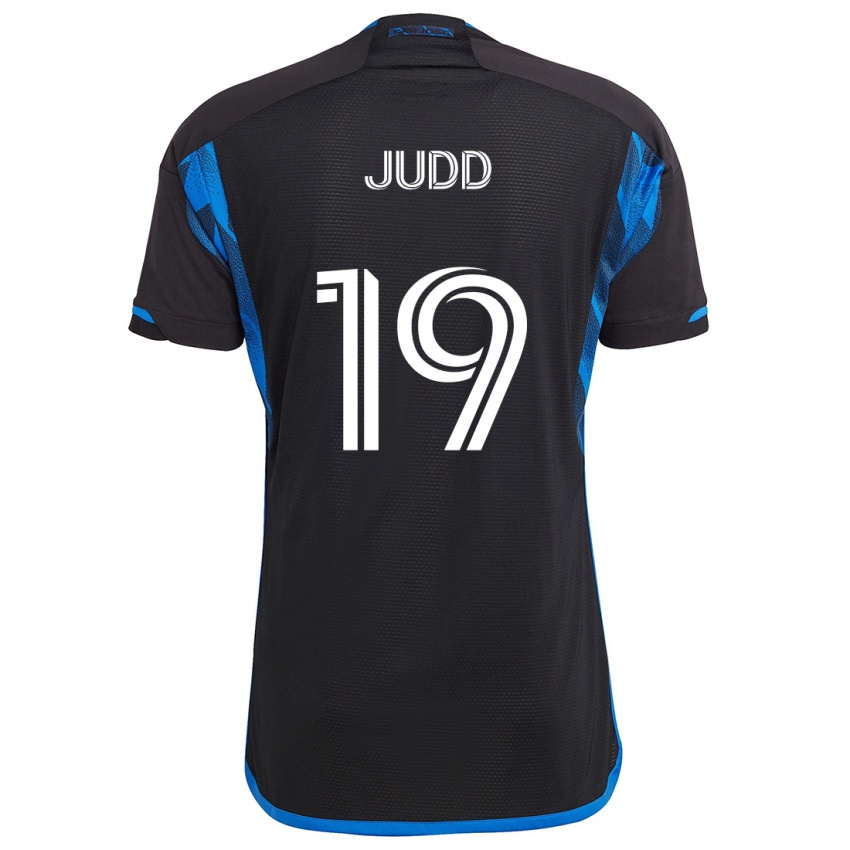 Niño Camiseta Preston Judd #19 Azul Negro 1ª Equipación 2024/25 La Camisa Chile