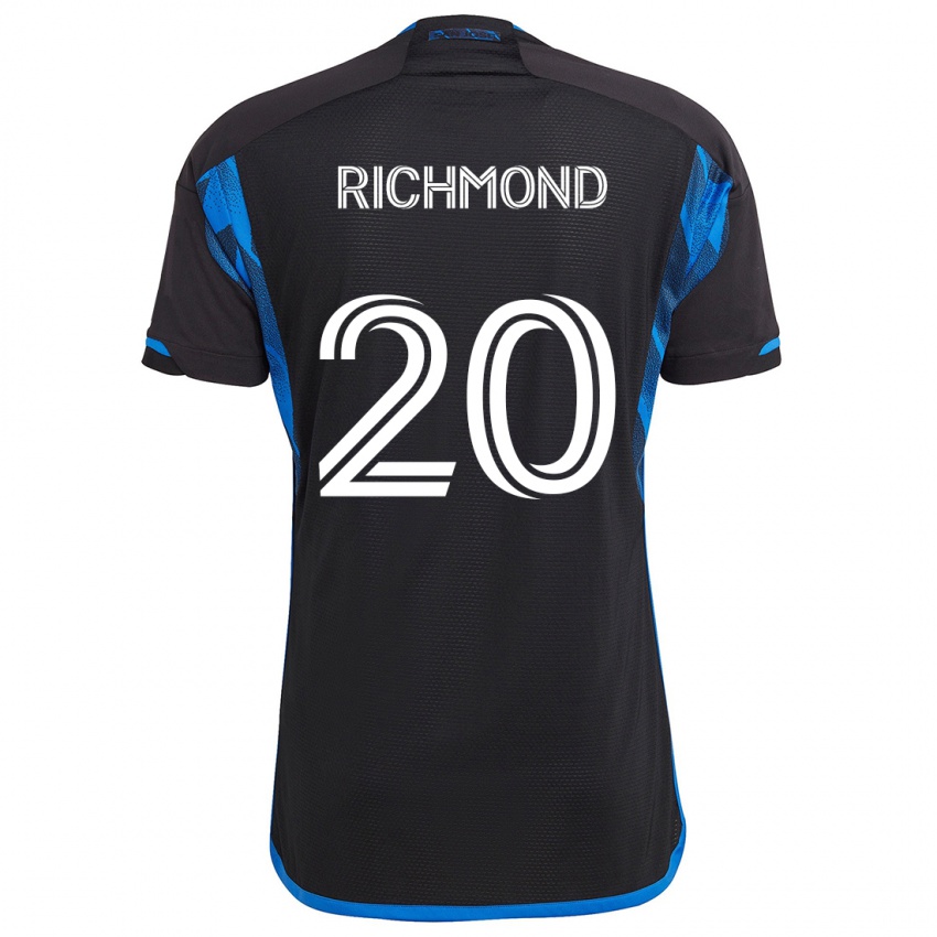 Niño Camiseta Will Richmond #20 Azul Negro 1ª Equipación 2024/25 La Camisa Chile