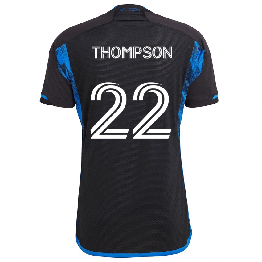 Niño Camiseta Tommy Thompson #22 Azul Negro 1ª Equipación 2024/25 La Camisa Chile