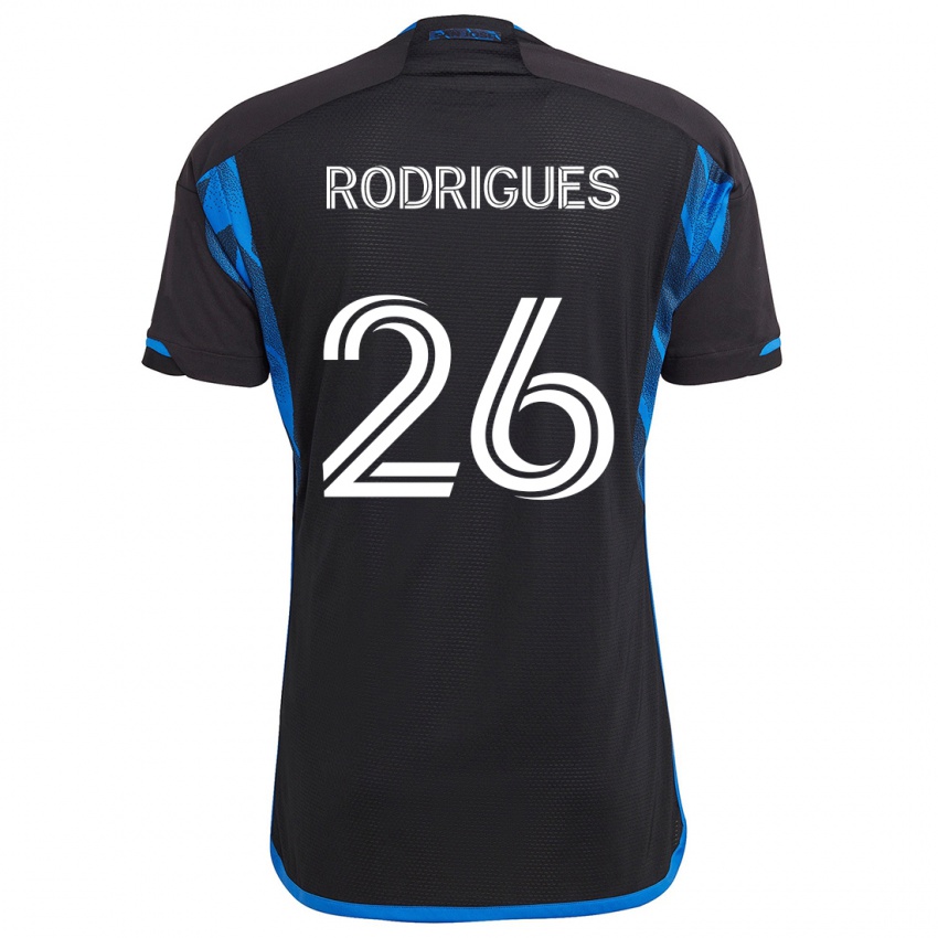 Niño Camiseta Rodrigues #26 Azul Negro 1ª Equipación 2024/25 La Camisa Chile