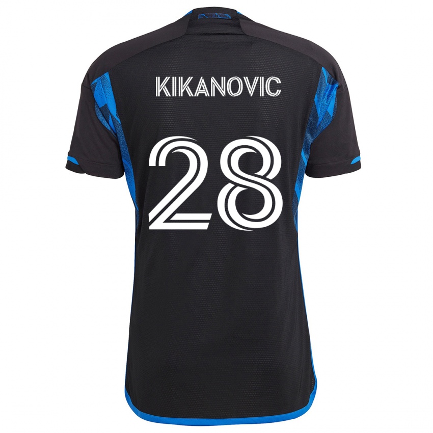 Niño Camiseta Benjamin Kikanovic #28 Azul Negro 1ª Equipación 2024/25 La Camisa Chile