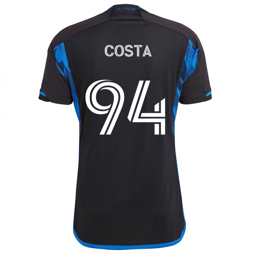 Niño Camiseta Vítor Costa #94 Azul Negro 1ª Equipación 2024/25 La Camisa Chile