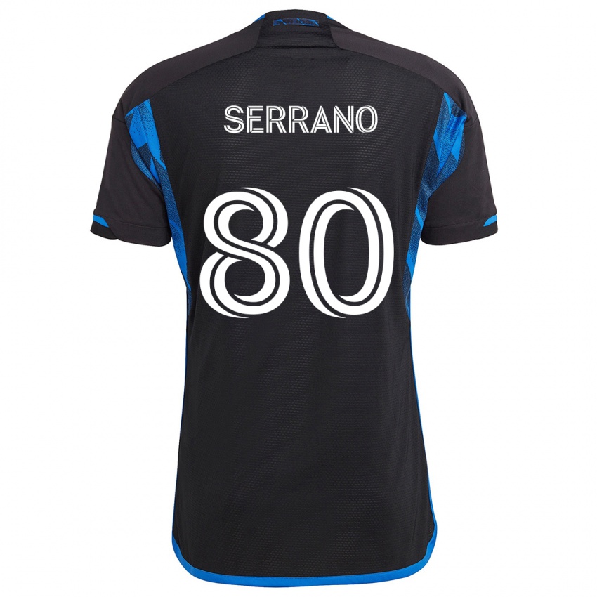 Niño Camiseta David Serrano #80 Azul Negro 1ª Equipación 2024/25 La Camisa Chile