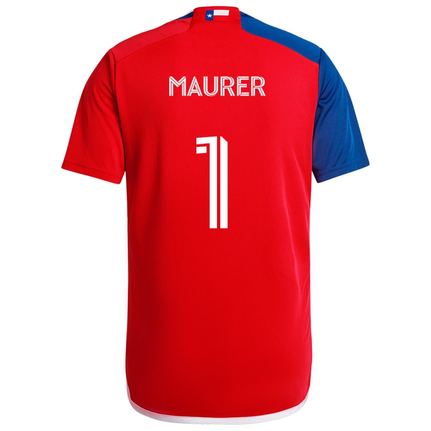 Niño Camiseta Jimmy Maurer #1 Azul Rojo 1ª Equipación 2024/25 La Camisa Chile