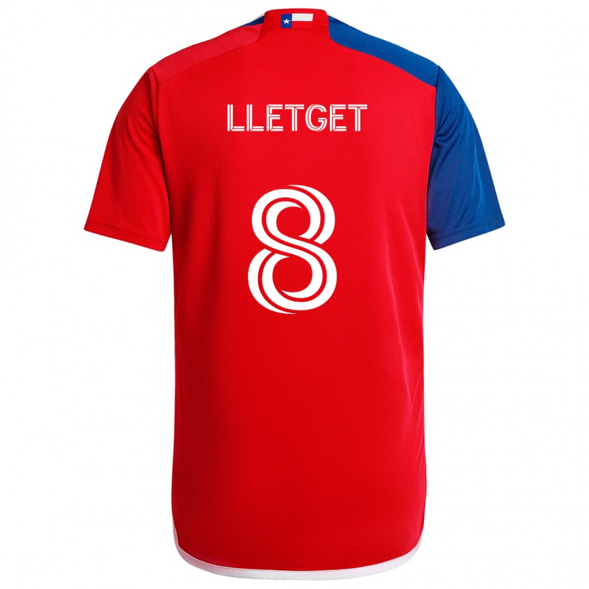 Niño Camiseta Sebastian Lletget #8 Azul Rojo 1ª Equipación 2024/25 La Camisa Chile