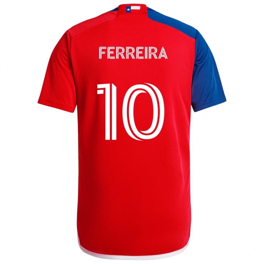 Niño Camiseta Jesús Ferreira #10 Azul Rojo 1ª Equipación 2024/25 La Camisa Chile