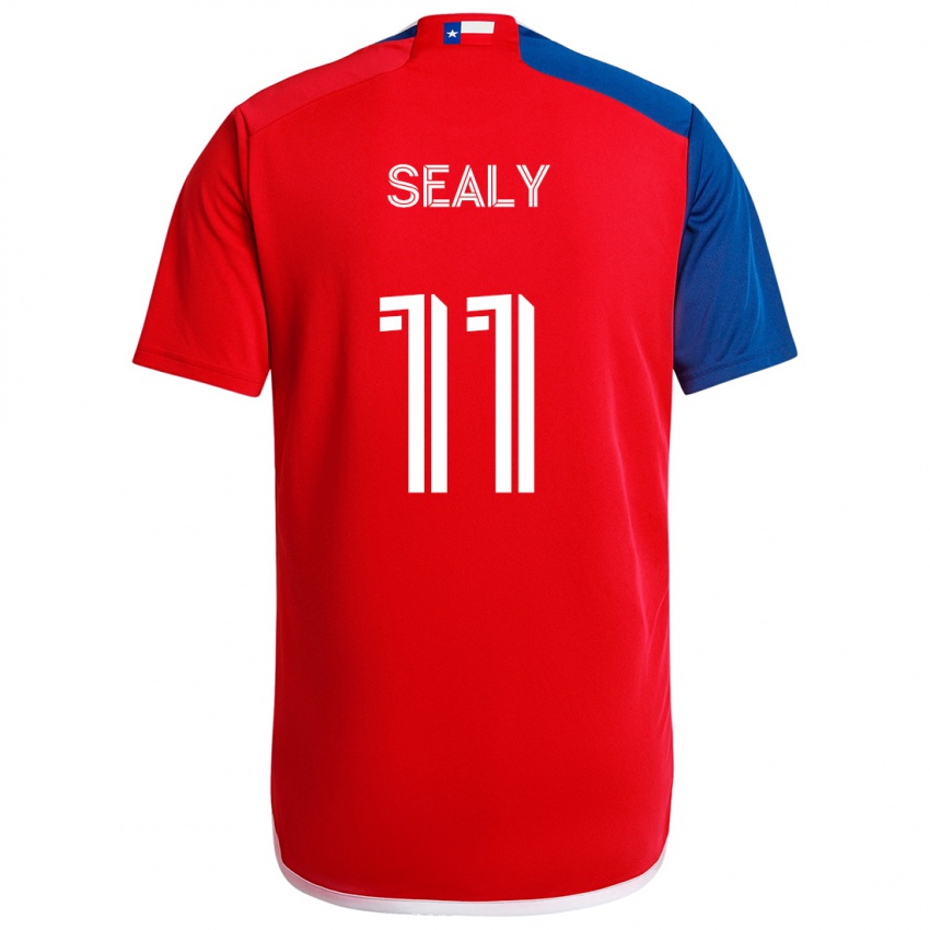 Niño Camiseta Dante Sealy #11 Azul Rojo 1ª Equipación 2024/25 La Camisa Chile