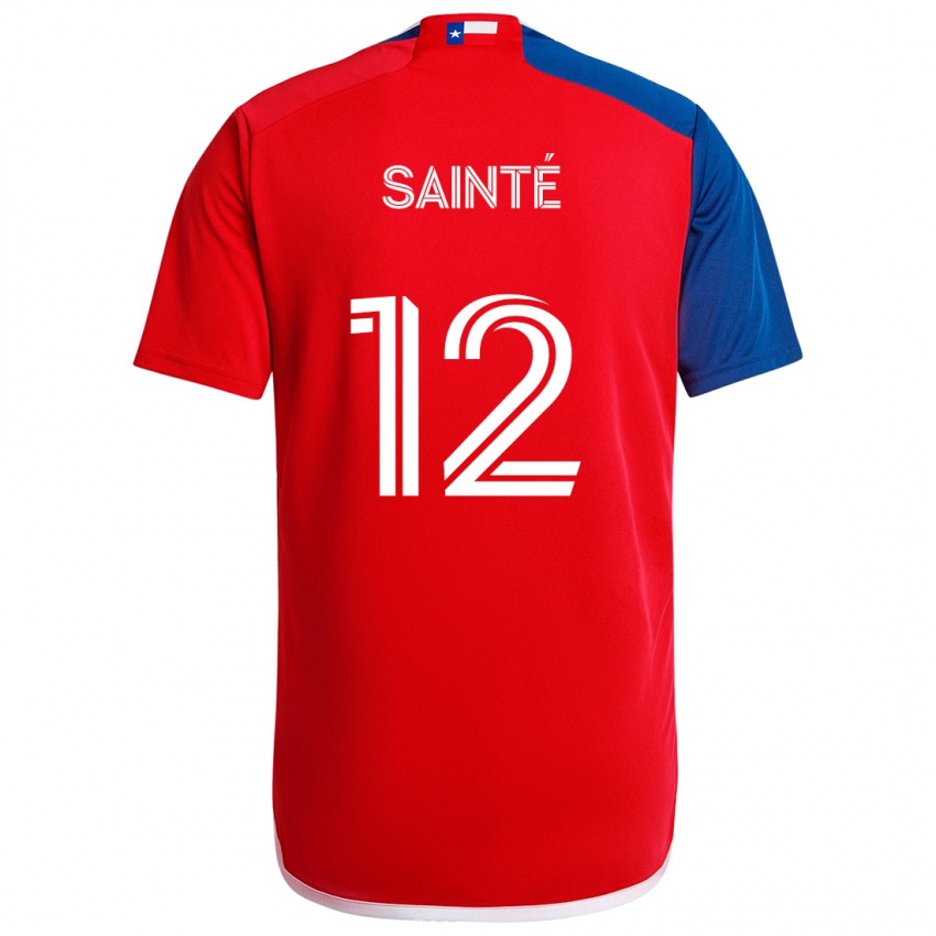 Niño Camiseta Carl Sainté #12 Azul Rojo 1ª Equipación 2024/25 La Camisa Chile