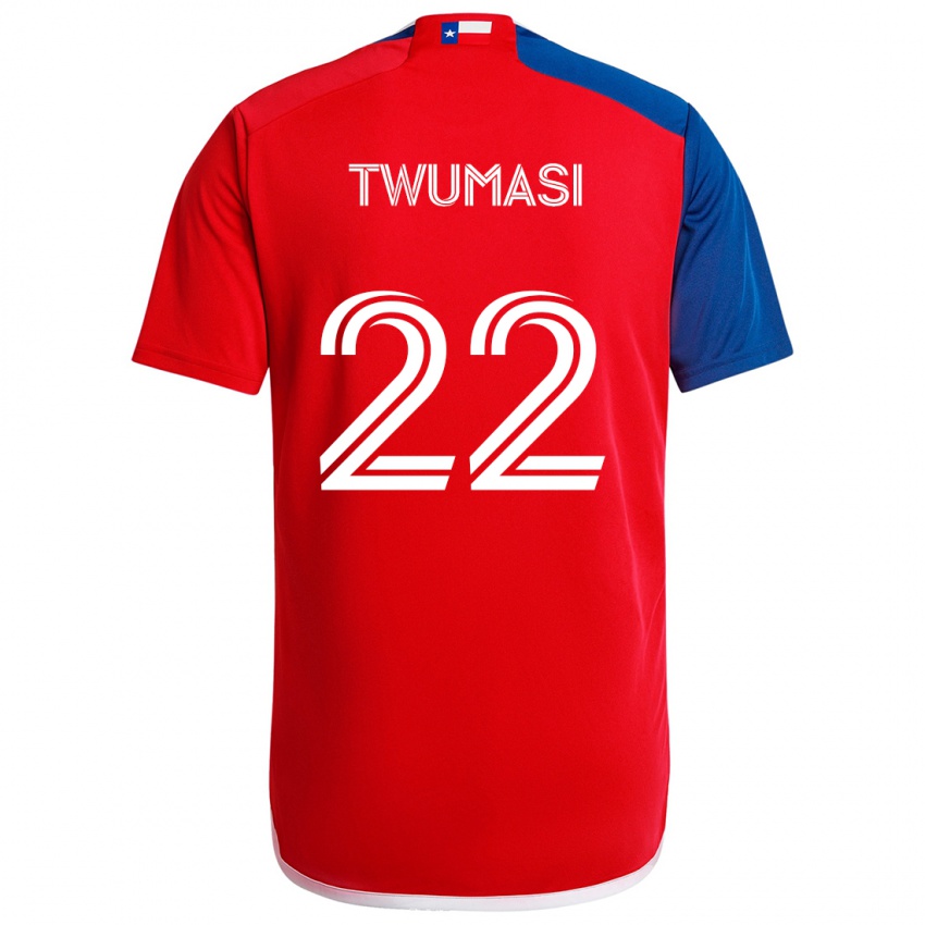 Niño Camiseta Ema Twumasi #22 Azul Rojo 1ª Equipación 2024/25 La Camisa Chile