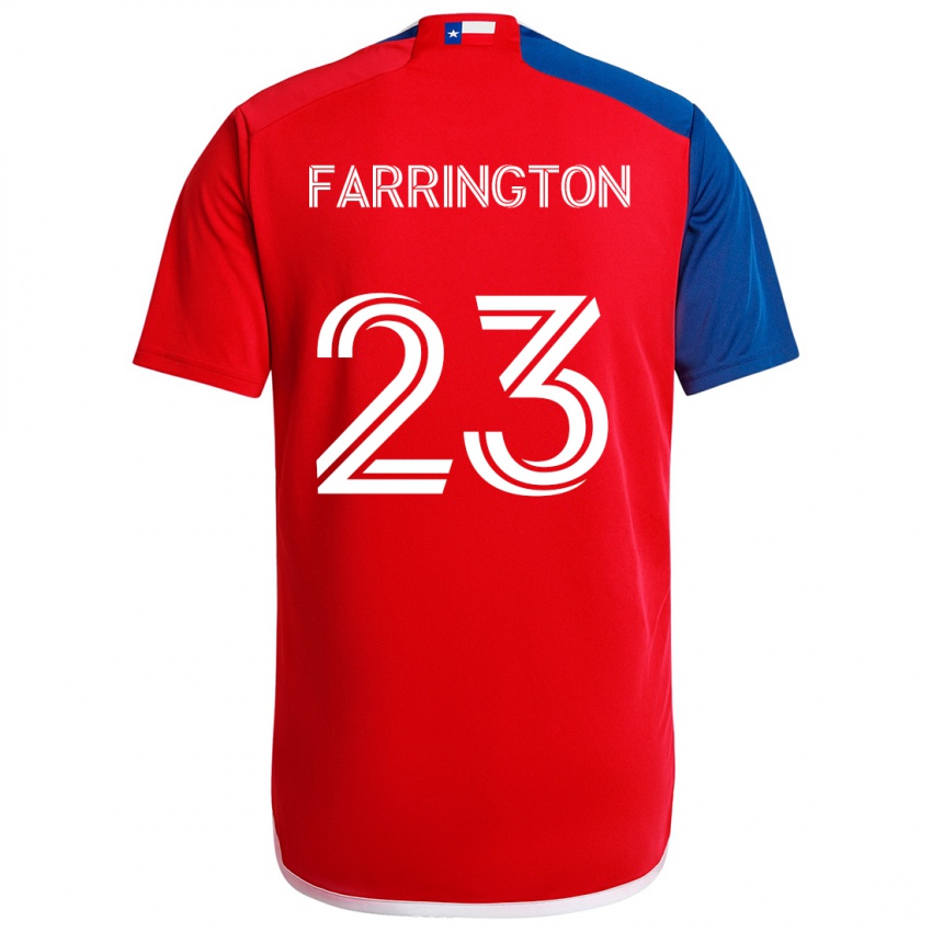 Niño Camiseta Logan Farrington #23 Azul Rojo 1ª Equipación 2024/25 La Camisa Chile