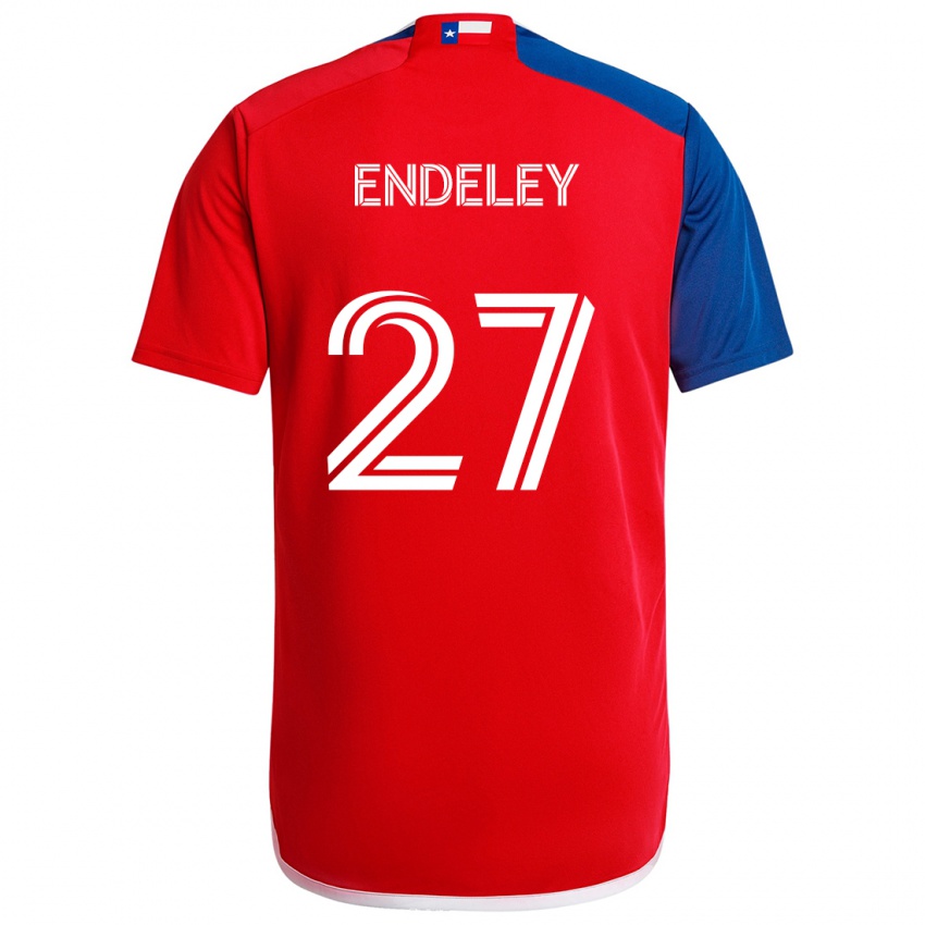 Niño Camiseta Herbert Endeley #27 Azul Rojo 1ª Equipación 2024/25 La Camisa Chile