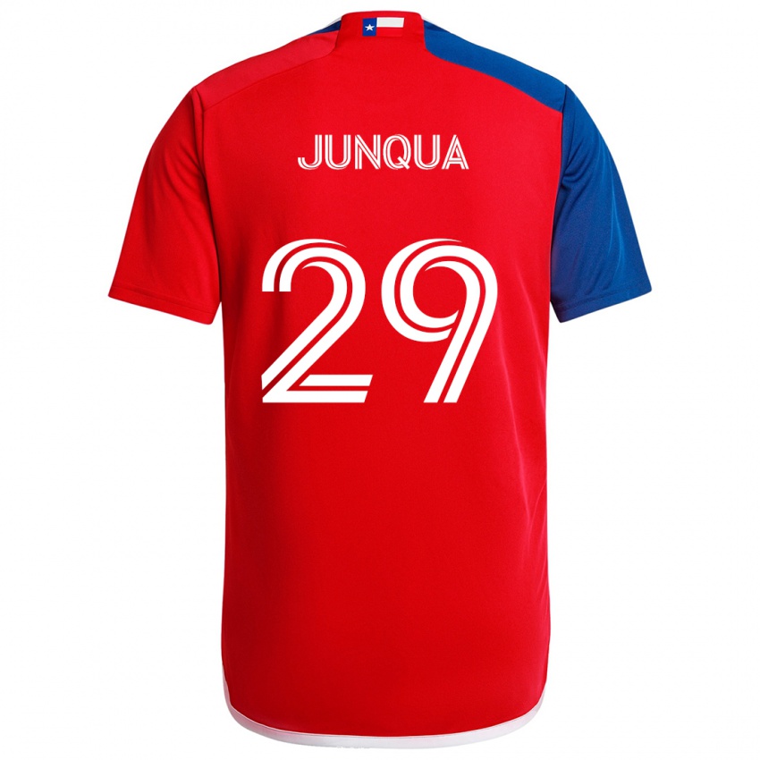 Niño Camiseta Sam Junqua #29 Azul Rojo 1ª Equipación 2024/25 La Camisa Chile