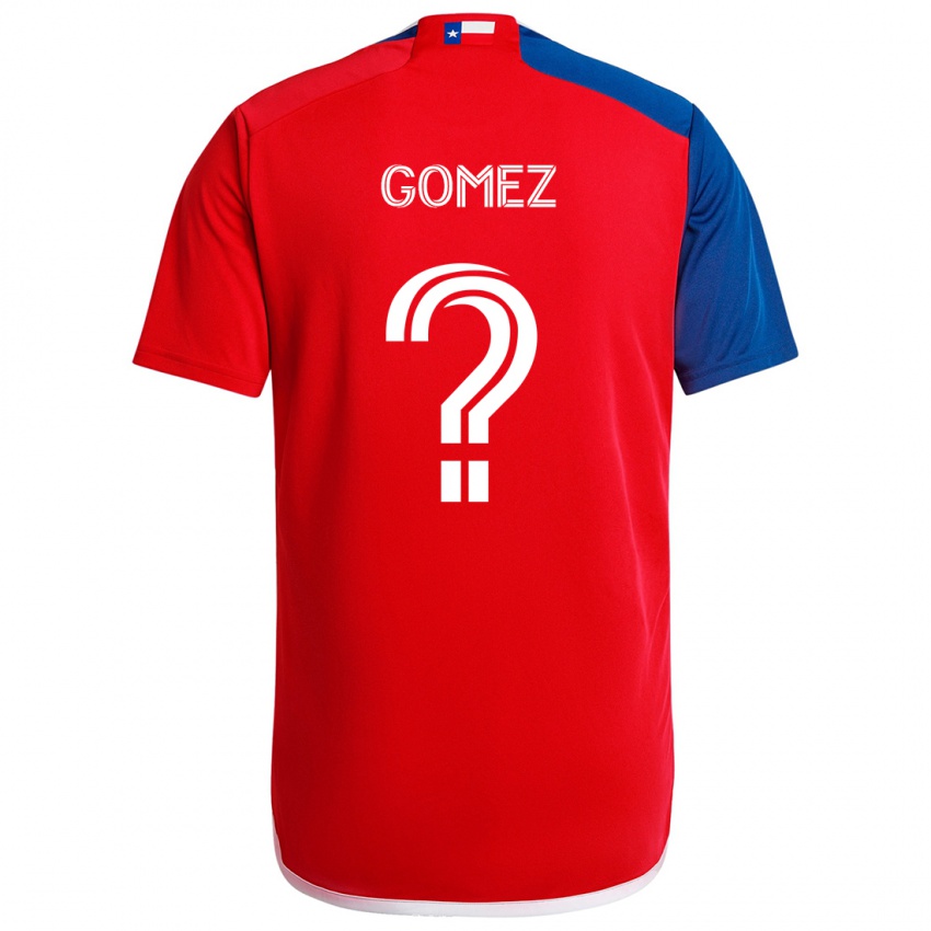 Niño Camiseta Victor Gomez #0 Azul Rojo 1ª Equipación 2024/25 La Camisa Chile