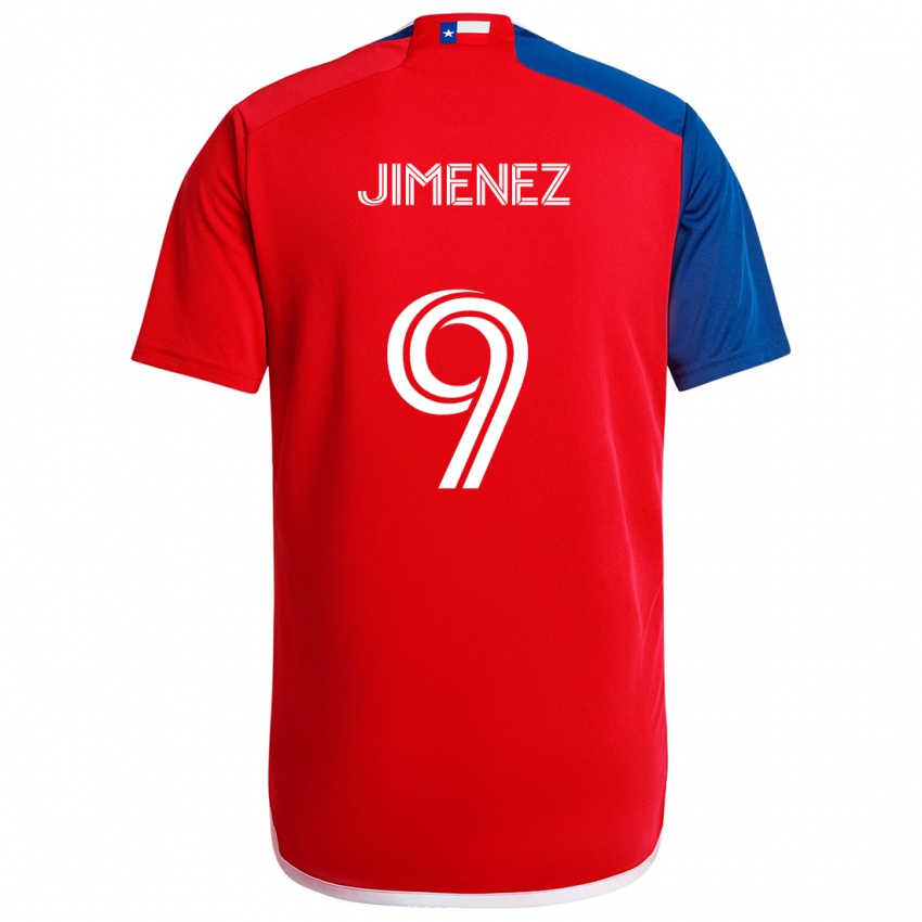 Niño Camiseta Jesús Jiménez #9 Azul Rojo 1ª Equipación 2024/25 La Camisa Chile