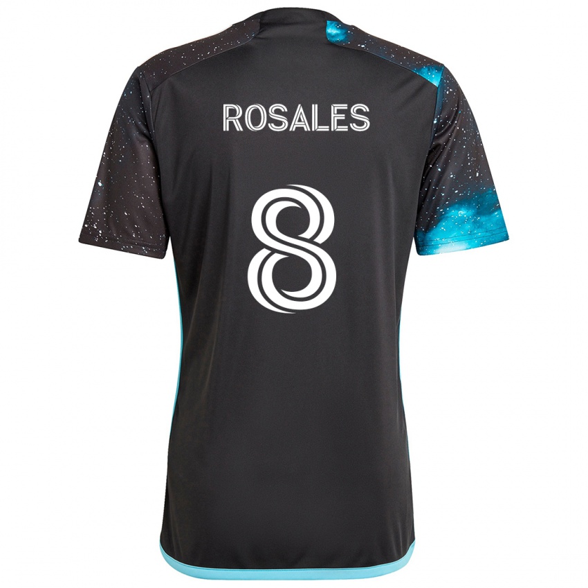 Niño Camiseta Joseph Rosales #8 Azul Negro 1ª Equipación 2024/25 La Camisa Chile