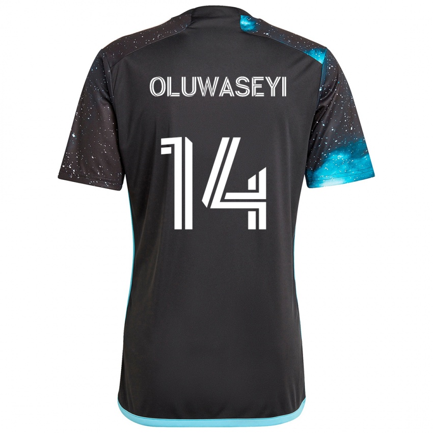 Niño Camiseta Tani Oluwaseyi #14 Azul Negro 1ª Equipación 2024/25 La Camisa Chile