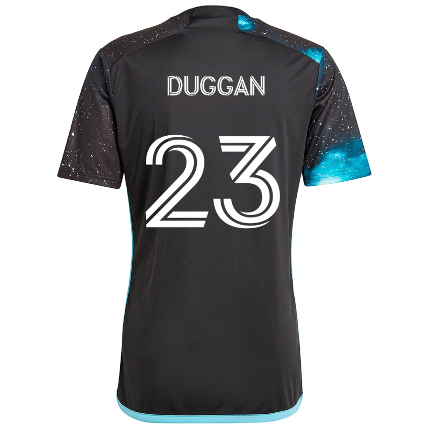 Niño Camiseta Morris Duggan #23 Azul Negro 1ª Equipación 2024/25 La Camisa Chile