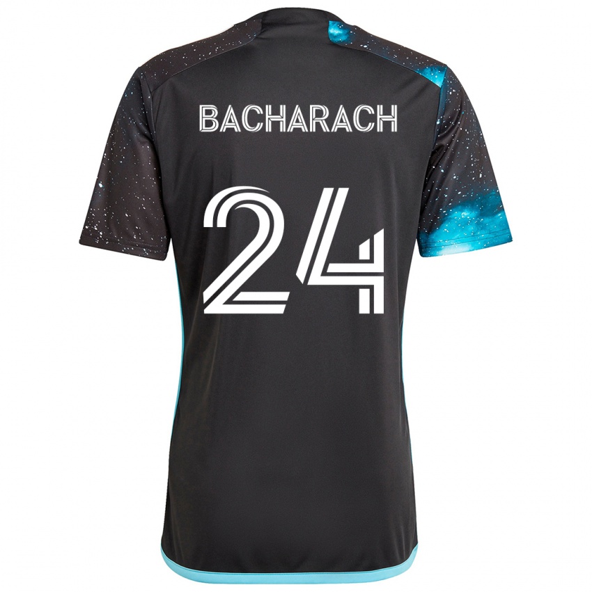 Niño Camiseta Hugo Bacharach #24 Azul Negro 1ª Equipación 2024/25 La Camisa Chile