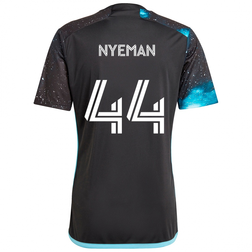 Niño Camiseta Moses Nyeman #44 Azul Negro 1ª Equipación 2024/25 La Camisa Chile