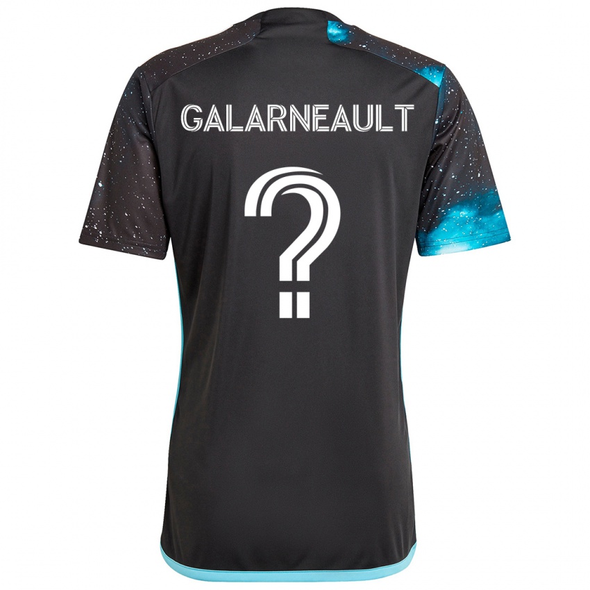 Niño Camiseta Benjamin Galarneault #0 Azul Negro 1ª Equipación 2024/25 La Camisa Chile