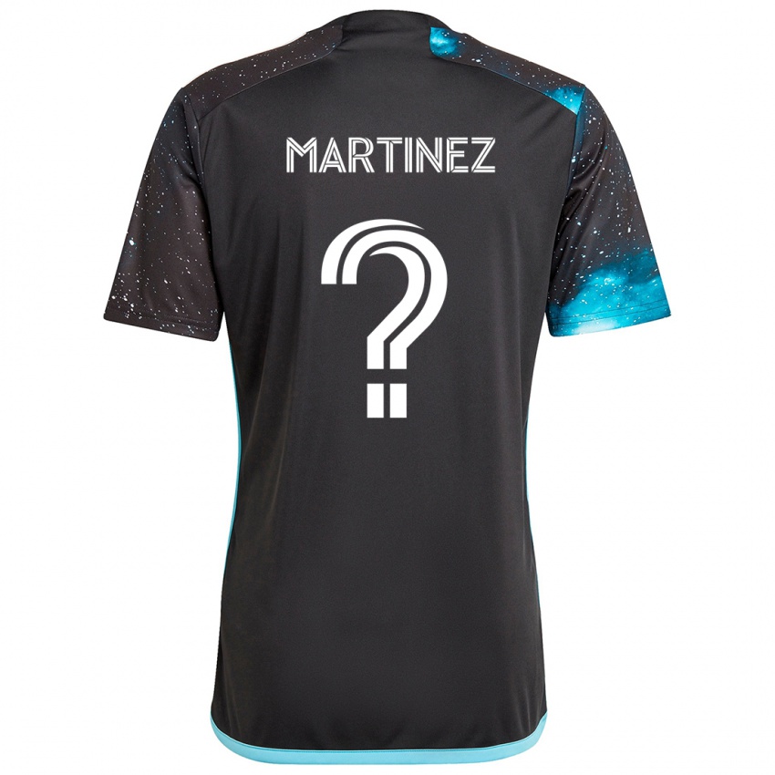 Niño Camiseta Aidan Martinez #0 Azul Negro 1ª Equipación 2024/25 La Camisa Chile