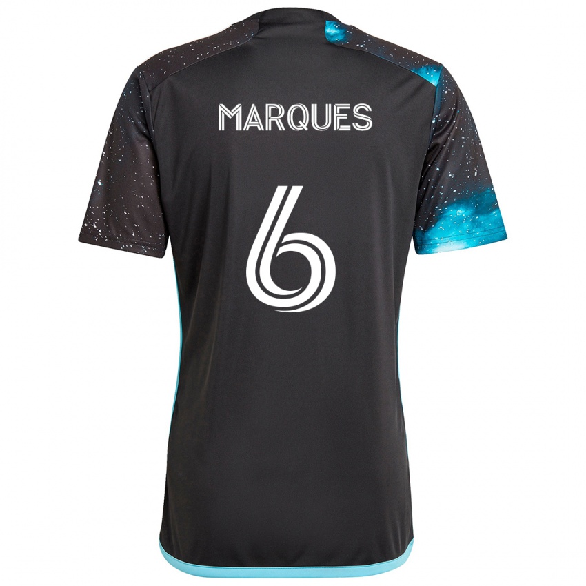 Niño Camiseta Mikael Marqués #6 Azul Negro 1ª Equipación 2024/25 La Camisa Chile