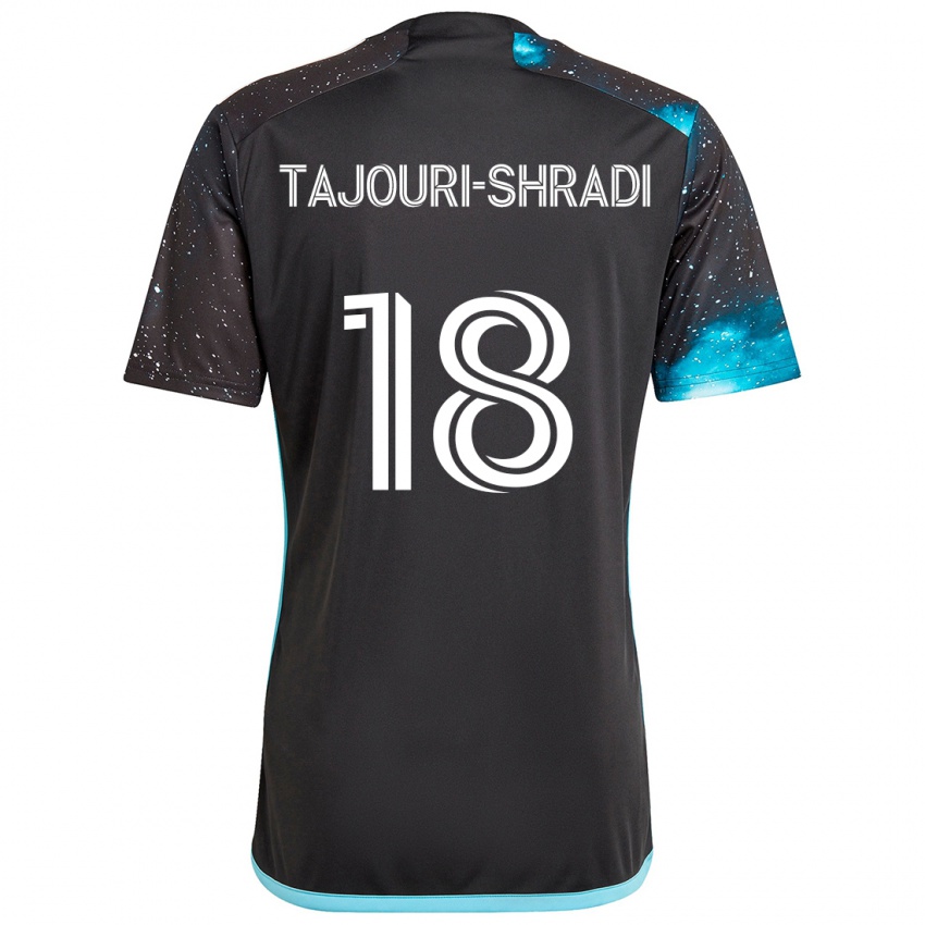 Niño Camiseta Ismael Tajouri-Shradi #18 Azul Negro 1ª Equipación 2024/25 La Camisa Chile